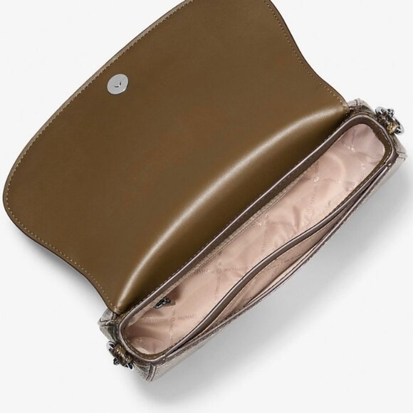 Michael Kors Mila Medium Snake Embossed Messenger Bag - Picture 3 of 3